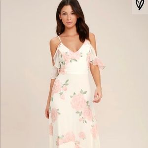 Take You There Maxi Dress- Lulus Ivory Floral